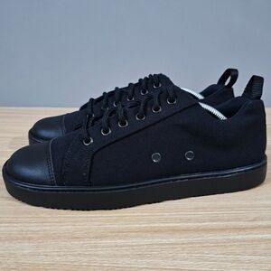 Woobies Sneakers Black Mod 1 Womens Shoes Canvas Slip Resistant Size 6.5